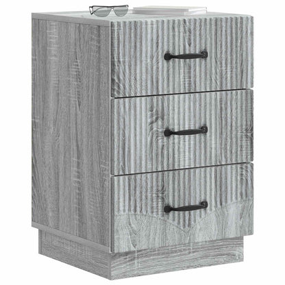 Nachtkastje Grijs sonoma 43 x 41 x 63,5 cm Bewerkt hout