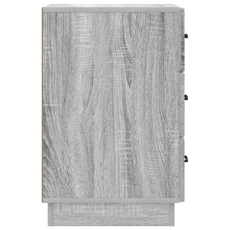 Nachtkastje Grijs sonoma 43 x 41 x 63,5 cm Bewerkt hout