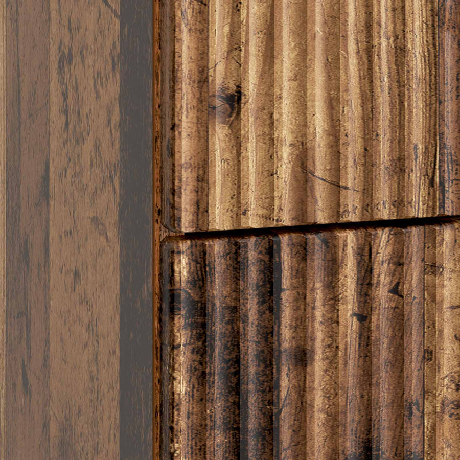 Nachtkastje met lade Oud hout 43 x 41 x 63,5 cm Bewerkt hout