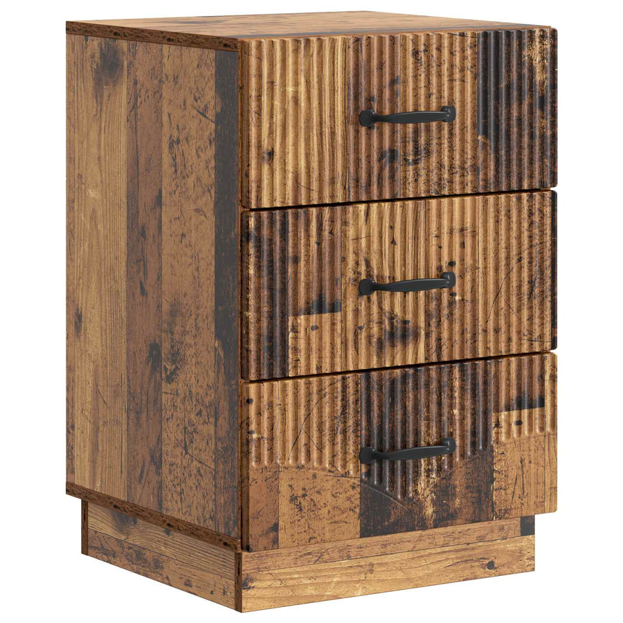 Nachtkastje met lade Oud hout 43 x 41 x 63,5 cm Bewerkt hout