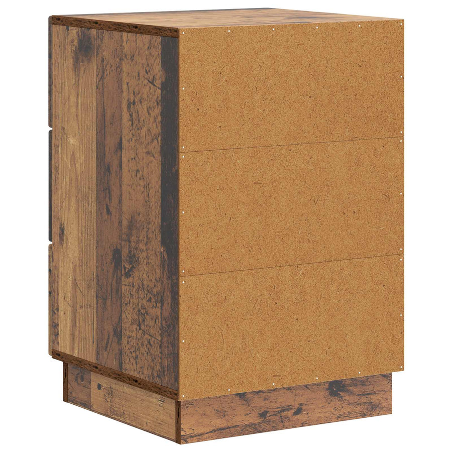 Nachtkastje met lade Oud hout 43 x 41 x 63,5 cm Bewerkt hout