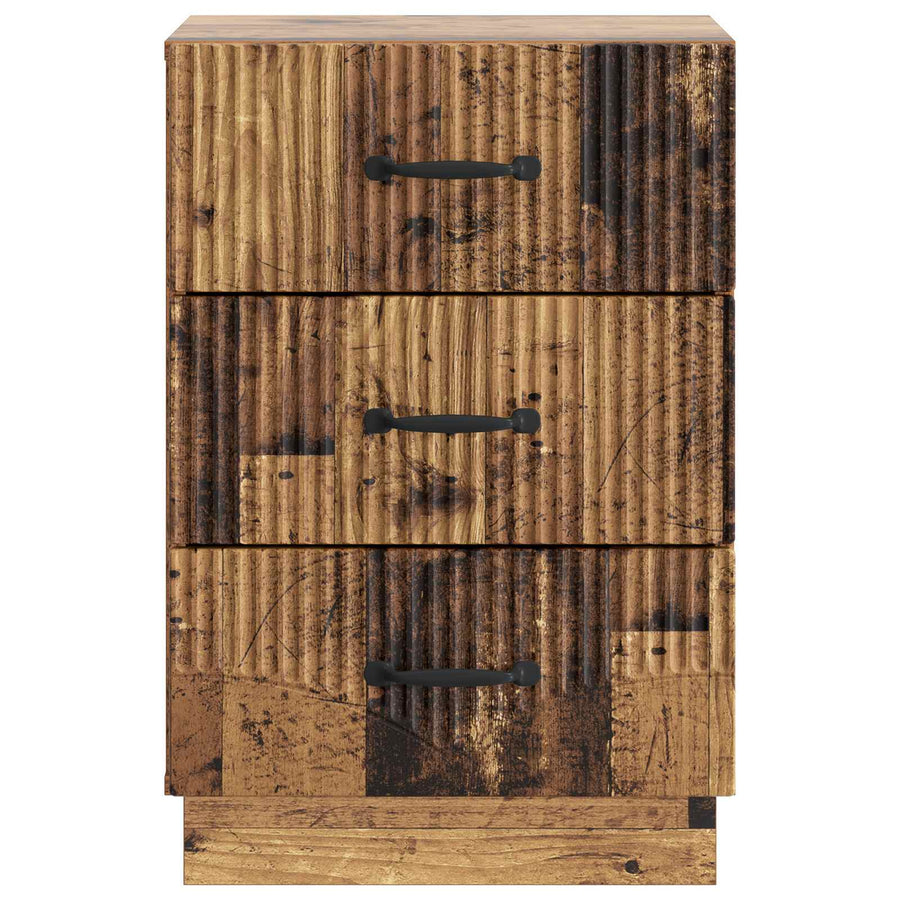 Nachtkastje met lade Oud hout 43 x 41 x 63,5 cm Bewerkt hout