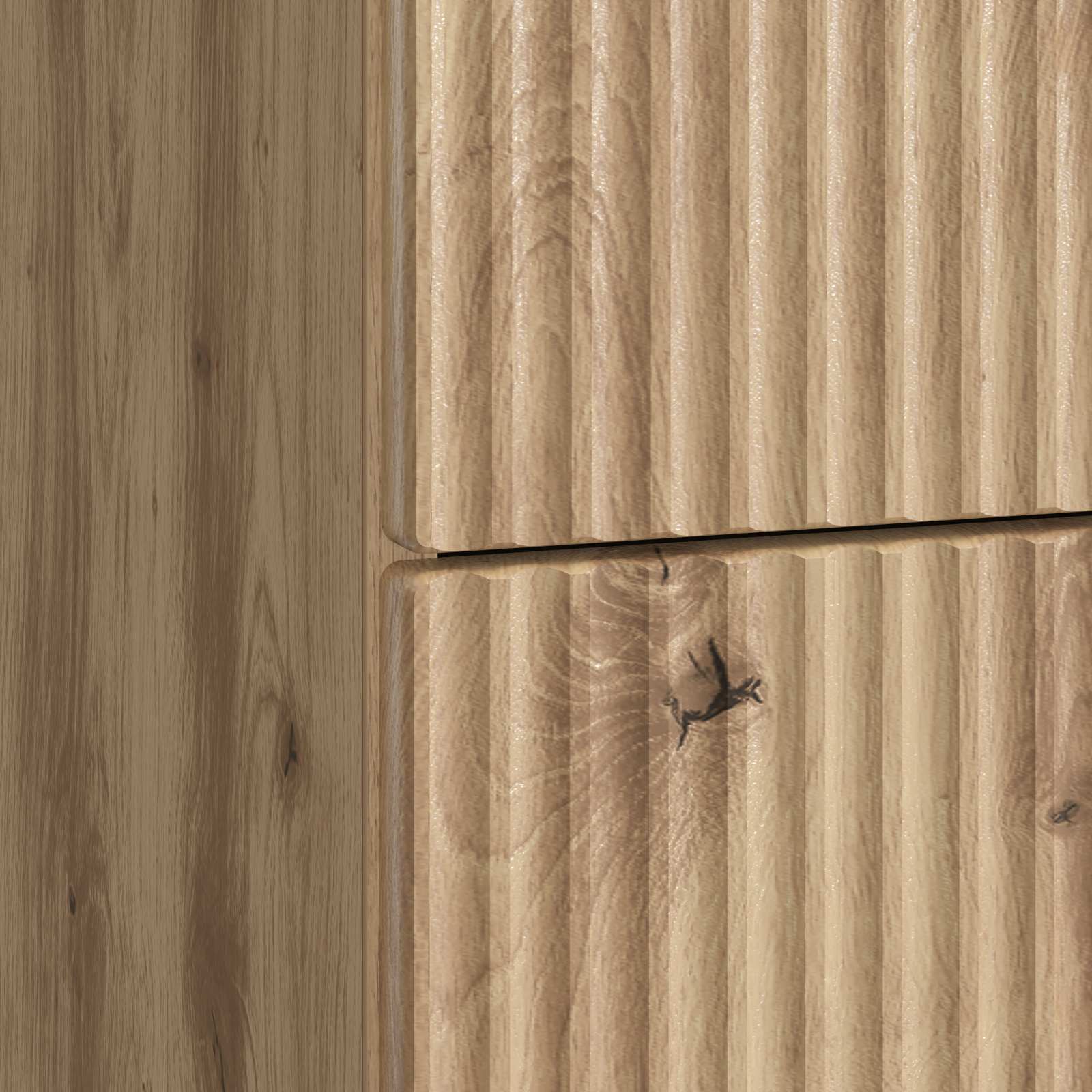 Nachtkastje Artisanaal eiken 43 x 41 x 63,5 cm Bewerkt hout