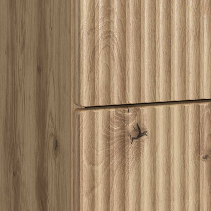 Nachtkastje Artisanaal eiken 43 x 41 x 63,5 cm Bewerkt hout