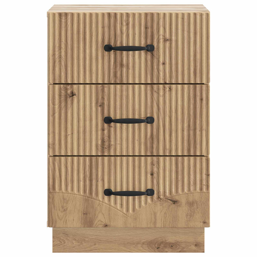 Nachtkastje Artisanaal eiken 43 x 41 x 63,5 cm Bewerkt hout
