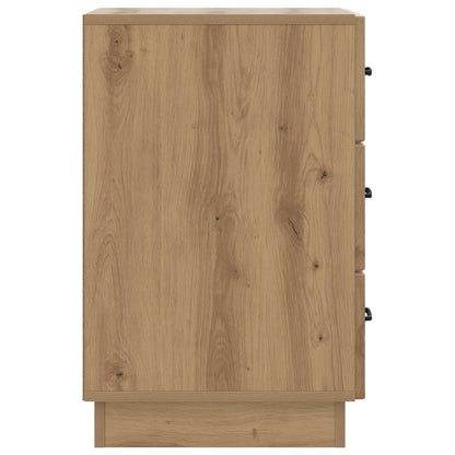 Nachtkastje Artisanaal eiken 43 x 41 x 63,5 cm Bewerkt hout