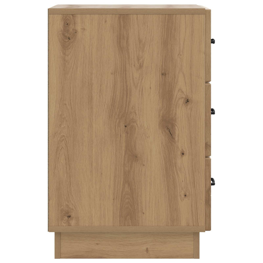 Nachtkastje Artisanaal eiken 43 x 41 x 63,5 cm Bewerkt hout