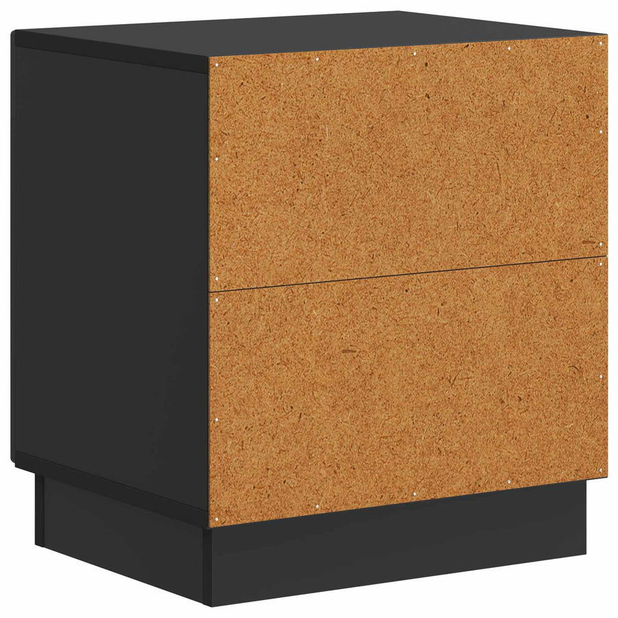 Nachtkastje Zwart 43 x 34,5 x 47 cm Bewerkt hout