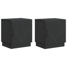Nachtkastjes 2 stuks 43x34,5x47 cm bewerkt hout zwart