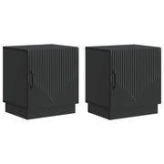 Nachtkastjes 2 stuks 43x34,5x47 cm bewerkt hout zwart