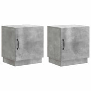Nachtkastjes set 2 stuks 43x34.5x47 cm grijs