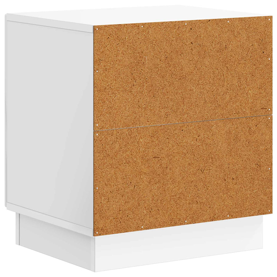 Nachtkastje Hoogglans Wit 43 x 34,5 x 47 cm Bewerkt hout