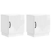 Nachtkastjes 2 stuks 43x34.5x47 cm bewerkt hout