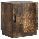 Bedside table Smoked oak 43 x 34.5 x 47 cm Engineered wood