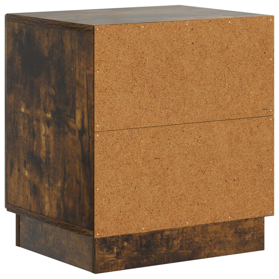 Nachtkastje Gerookt eiken 43 x 34,5 x 47 cm Bewerkt hout