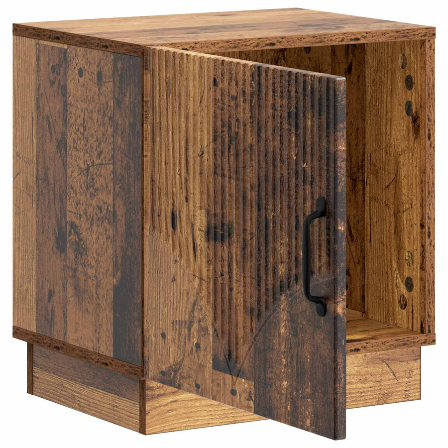 Nachtkastje Oud hout 43 x 34,5 x 47 cm Bewerkt hout