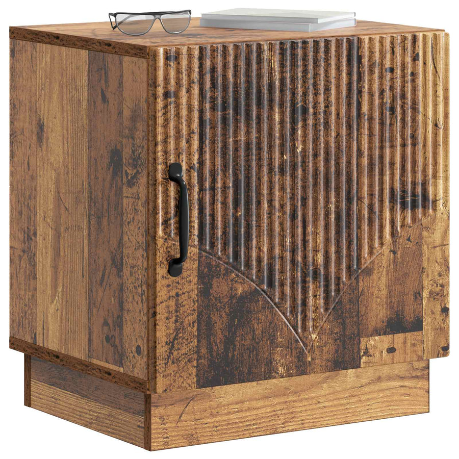 Nachtkastje Oud hout 43 x 34,5 x 47 cm Bewerkt hout