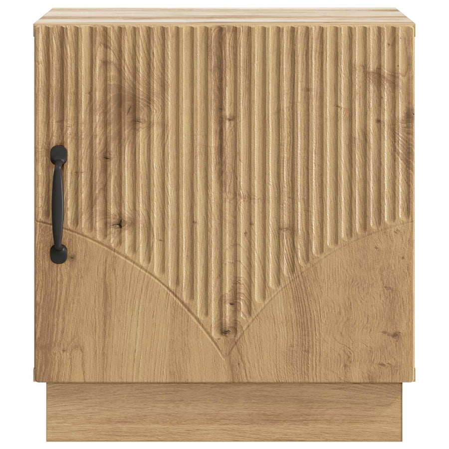 Nachtkastje Artisanaal eiken 43 x 34,5 x 47 cm Bewerkt hout
