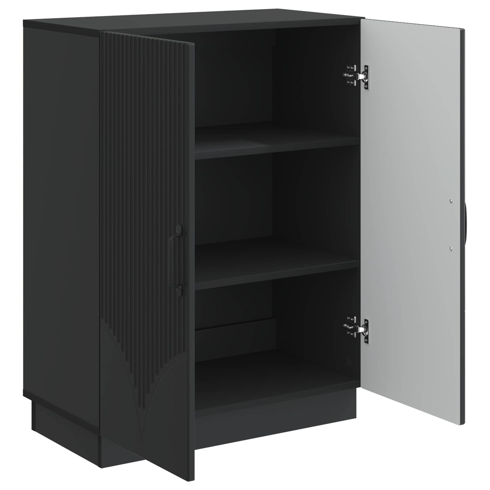 Dressoir Zwart 66 x 34,5 x 87 cm Bewerkt hout