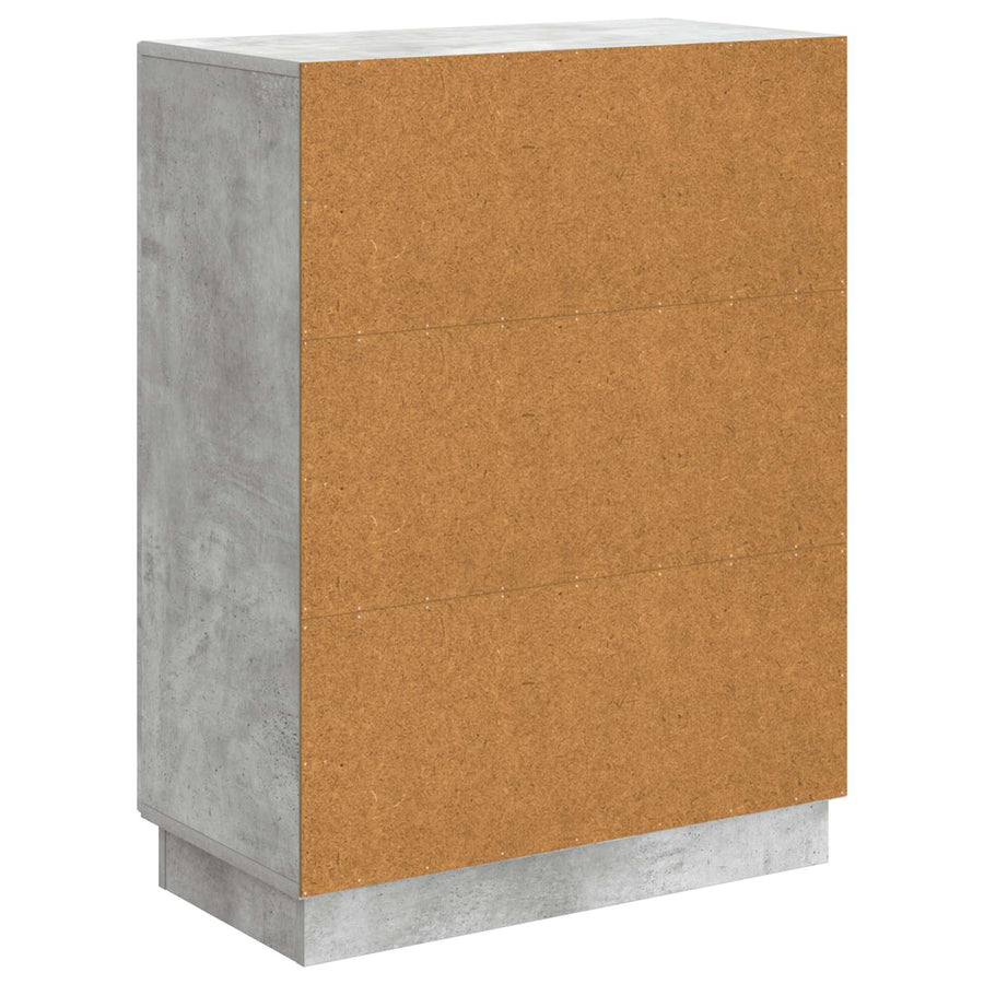 Dressoir Betongrijs 66 x 34,5 x 87 cm Bewerkt hout