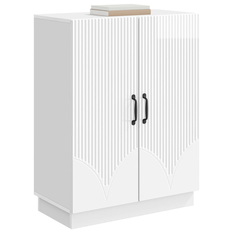Dressoir Hoogglans Wit 66 x 34,5 x 87 cm Bewerkt hout