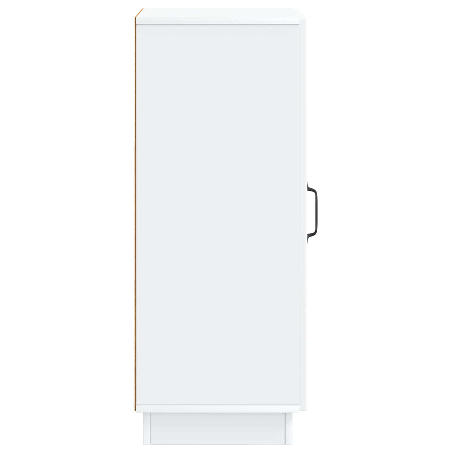 Dressoir Wit 33 x 34,5 x 87 cm Bewerkt hout