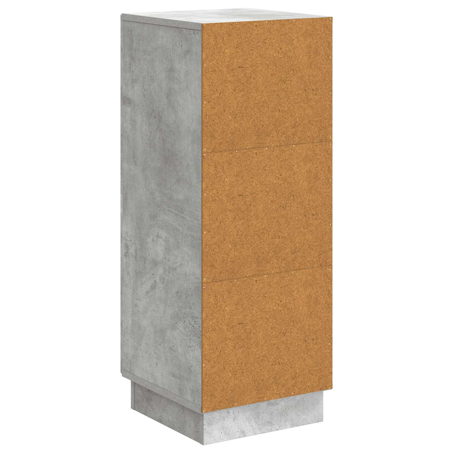 Dressoir Betongrijs 33 x 34,5 x 87 cm Bewerkt hout