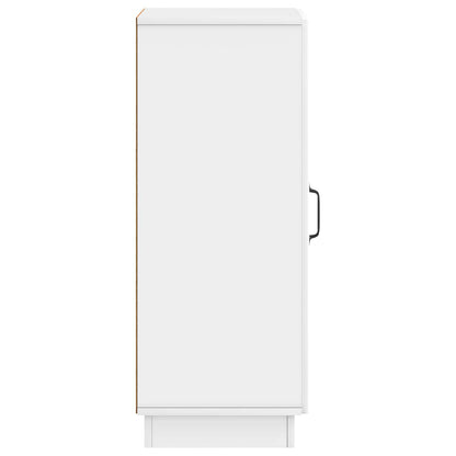 Dressoir Hoogglans Wit 33 x 34,5 x 87 cm Bewerkt hout