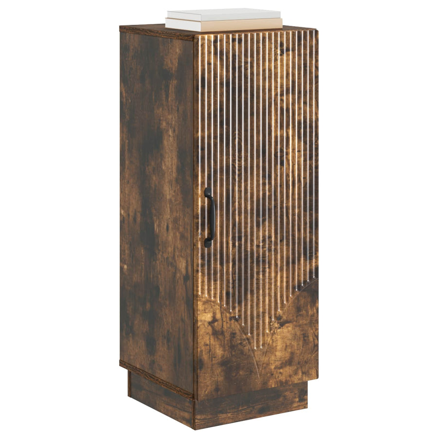 Dressoir Gerookt eiken 33 x 34,5 x 87 cm Bewerkt hout