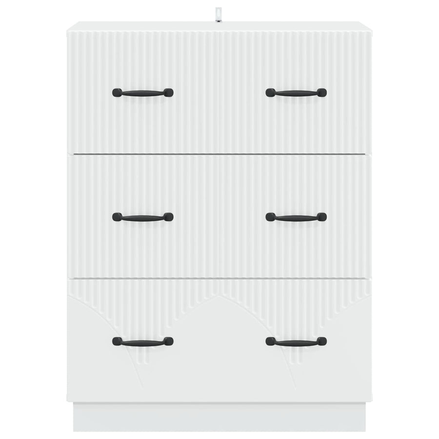 Ladenkast Wit 66 x 34,5 x 87 cm Bewerkt hout