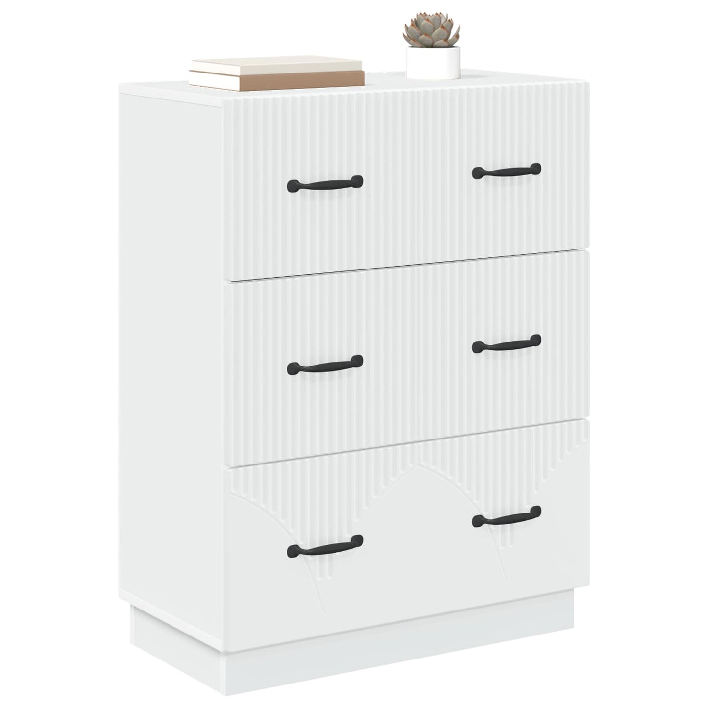 Ladenkast Wit 66 x 34,5 x 87 cm Bewerkt hout