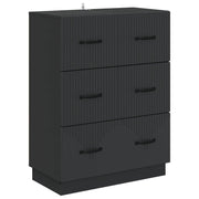 Ladenkast 66x34,5x87 cm zwart bewerkt hout