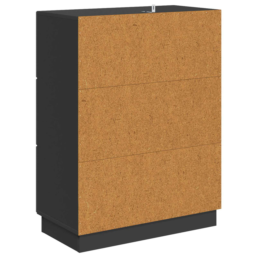 Ladenkast Zwart 66 x 34,5 x 87 cm Bewerkt hout