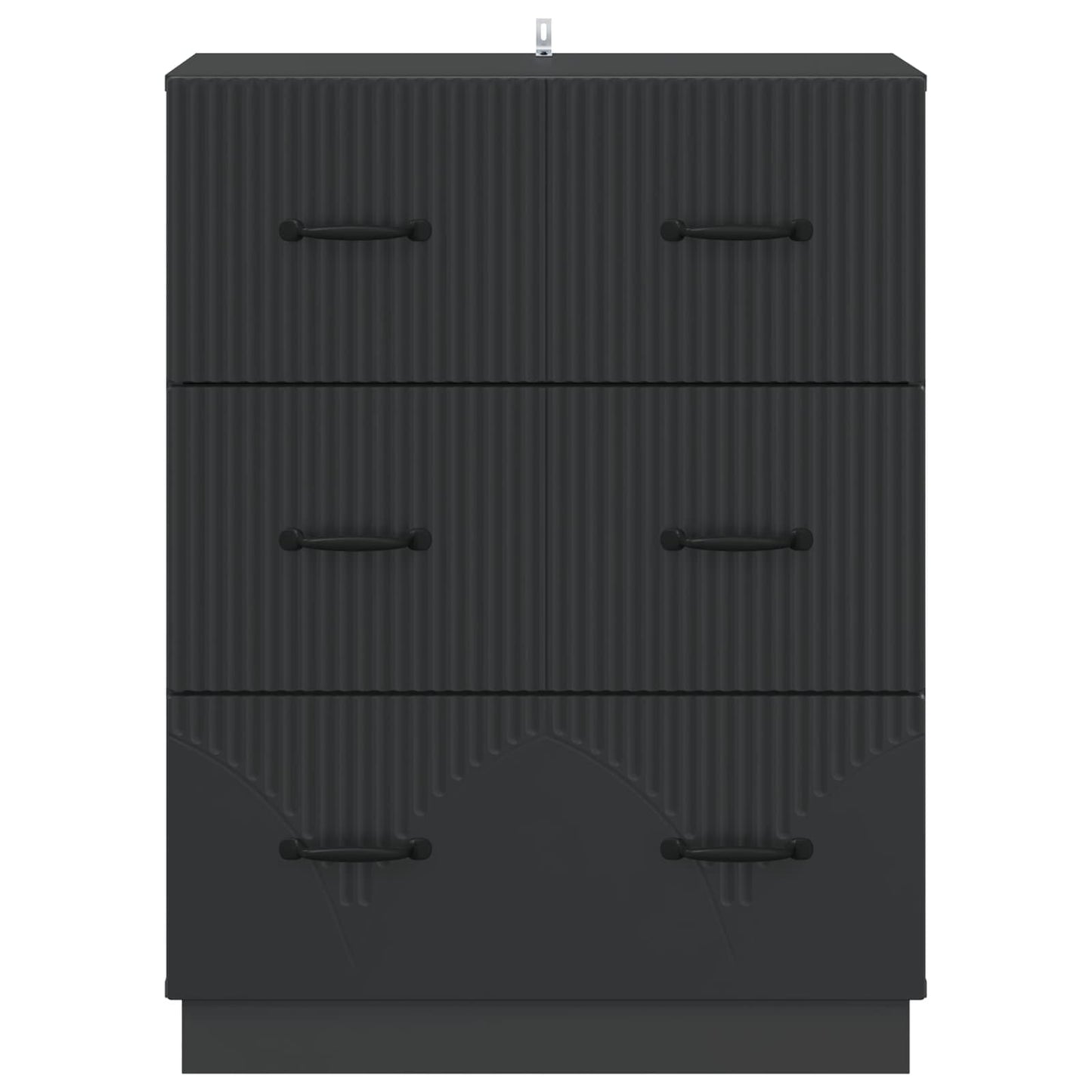 Ladenkast Zwart 66 x 34,5 x 87 cm Bewerkt hout