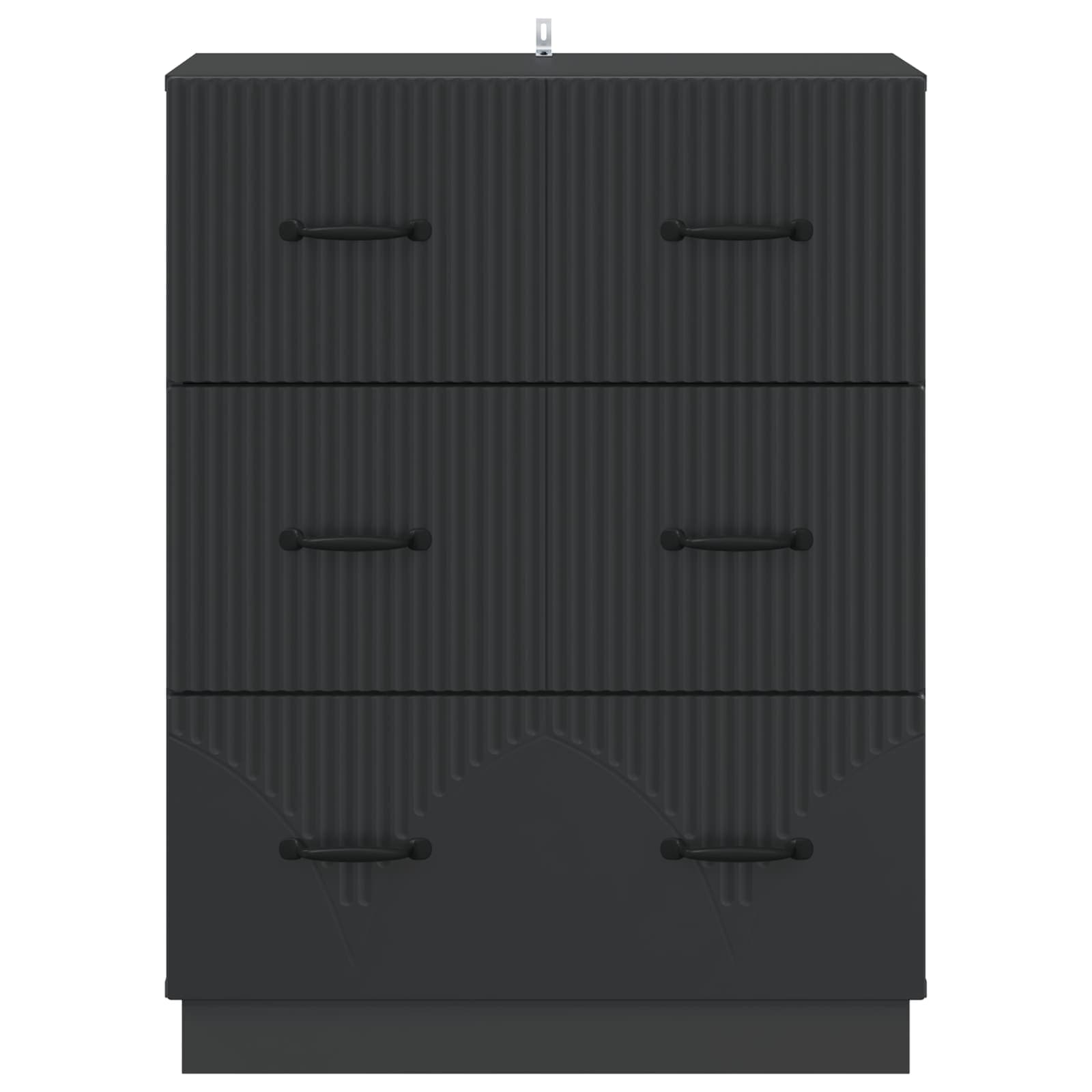 Ladenkast Zwart 66 x 34,5 x 87 cm Bewerkt hout