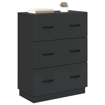 Ladenkast Zwart 66 x 34,5 x 87 cm Bewerkt hout