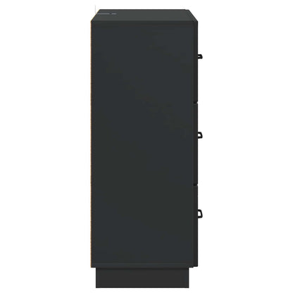 Ladenkast Zwart 66 x 34,5 x 87 cm Bewerkt hout