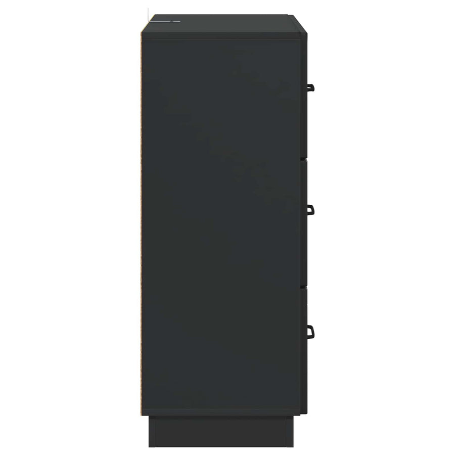 Ladenkast Zwart 66 x 34,5 x 87 cm Bewerkt hout