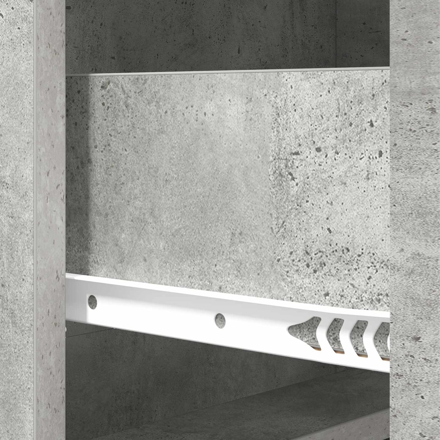 Ladenkast Betongrijs 66 x 34,5 x 87 cm Bewerkt hout