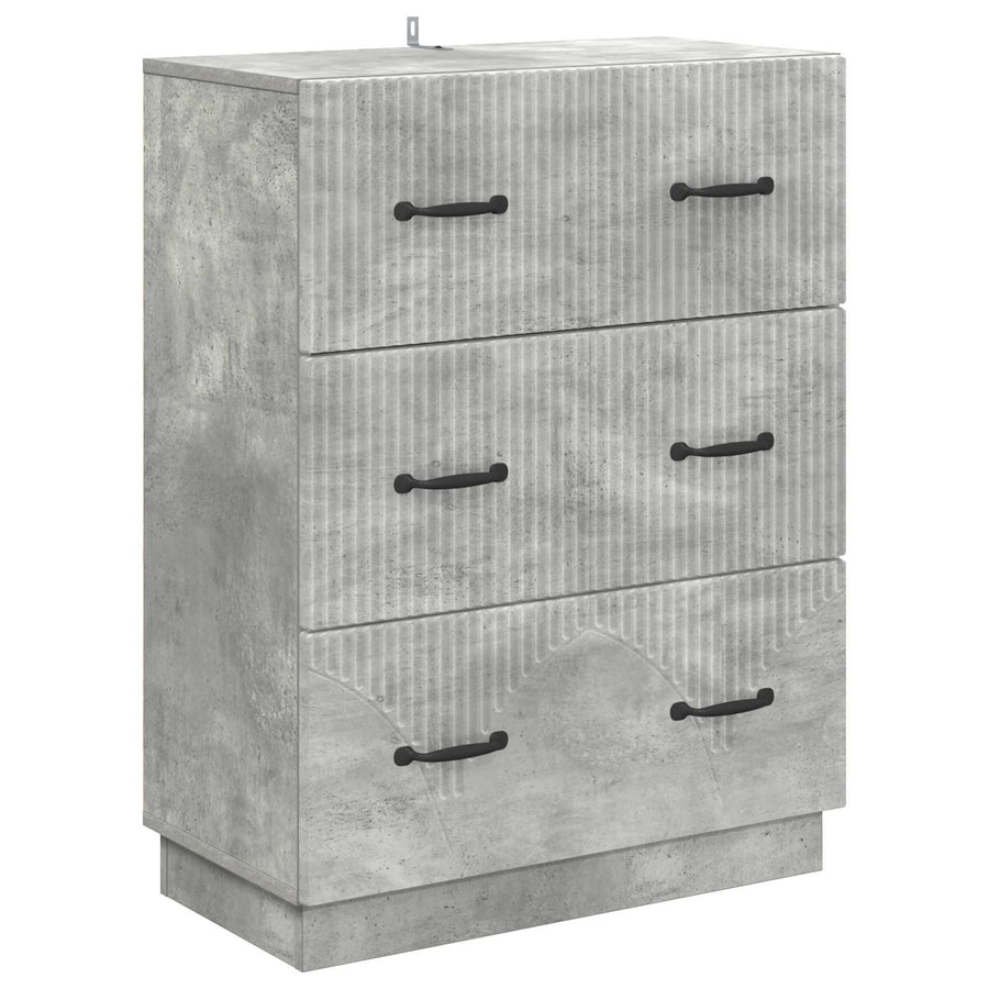 Ladenkast Betongrijs 66 x 34,5 x 87 cm Bewerkt hout