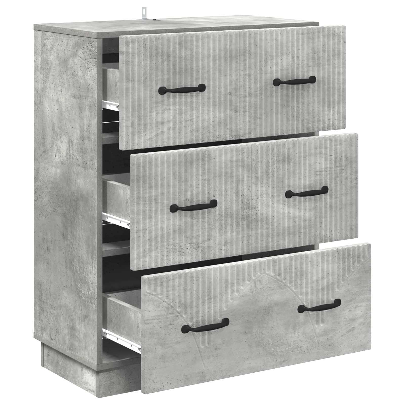 Ladenkast Betongrijs 66 x 34,5 x 87 cm Bewerkt hout