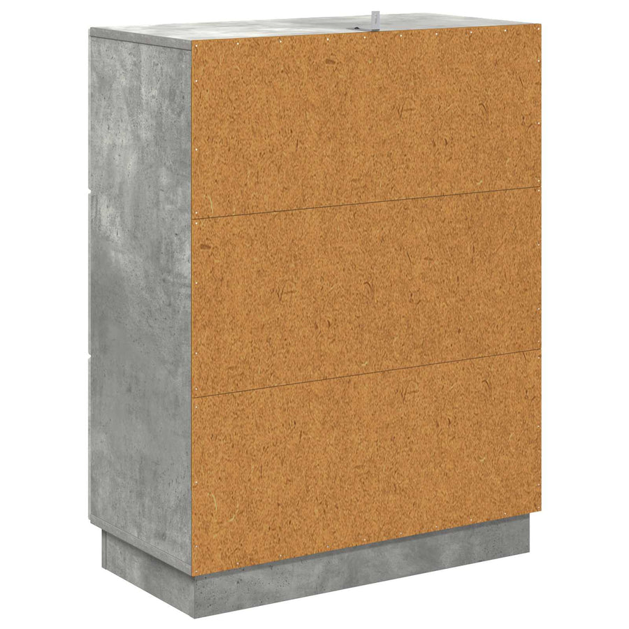 Ladenkast Betongrijs 66 x 34,5 x 87 cm Bewerkt hout