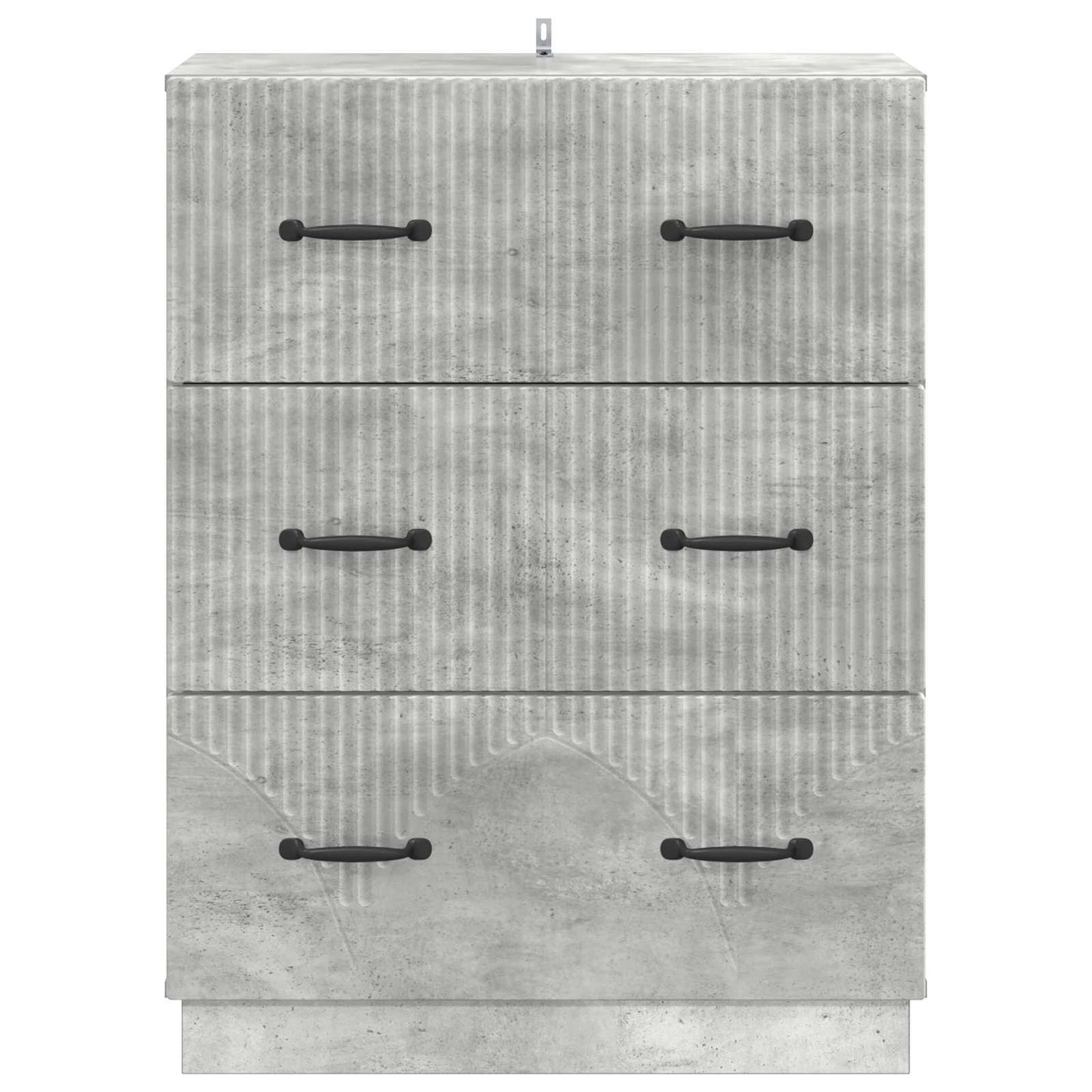 Ladenkast Betongrijs 66 x 34,5 x 87 cm Bewerkt hout