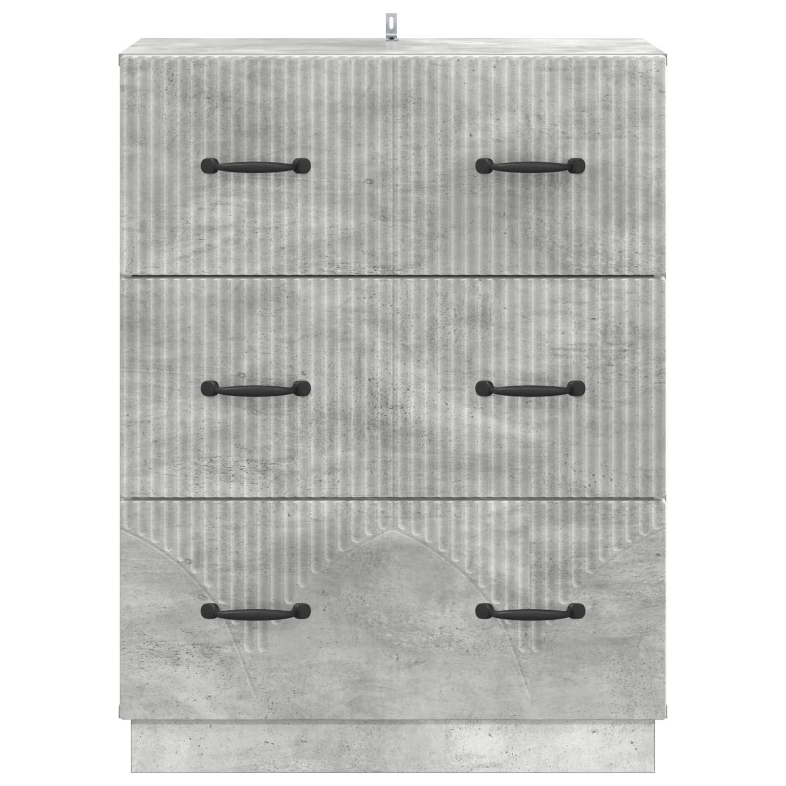 Ladenkast Betongrijs 66 x 34,5 x 87 cm Bewerkt hout