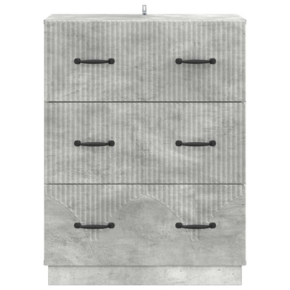 Ladenkast Betongrijs 66 x 34,5 x 87 cm Bewerkt hout