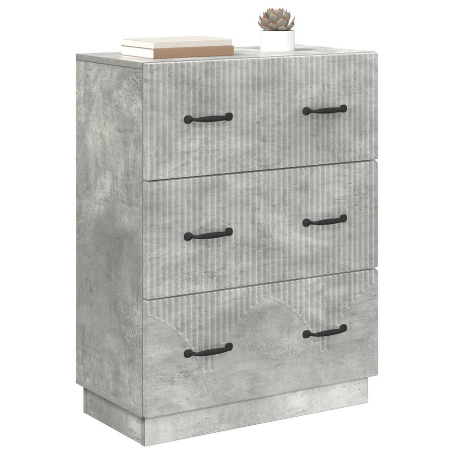 Ladenkast Betongrijs 66 x 34,5 x 87 cm Bewerkt hout