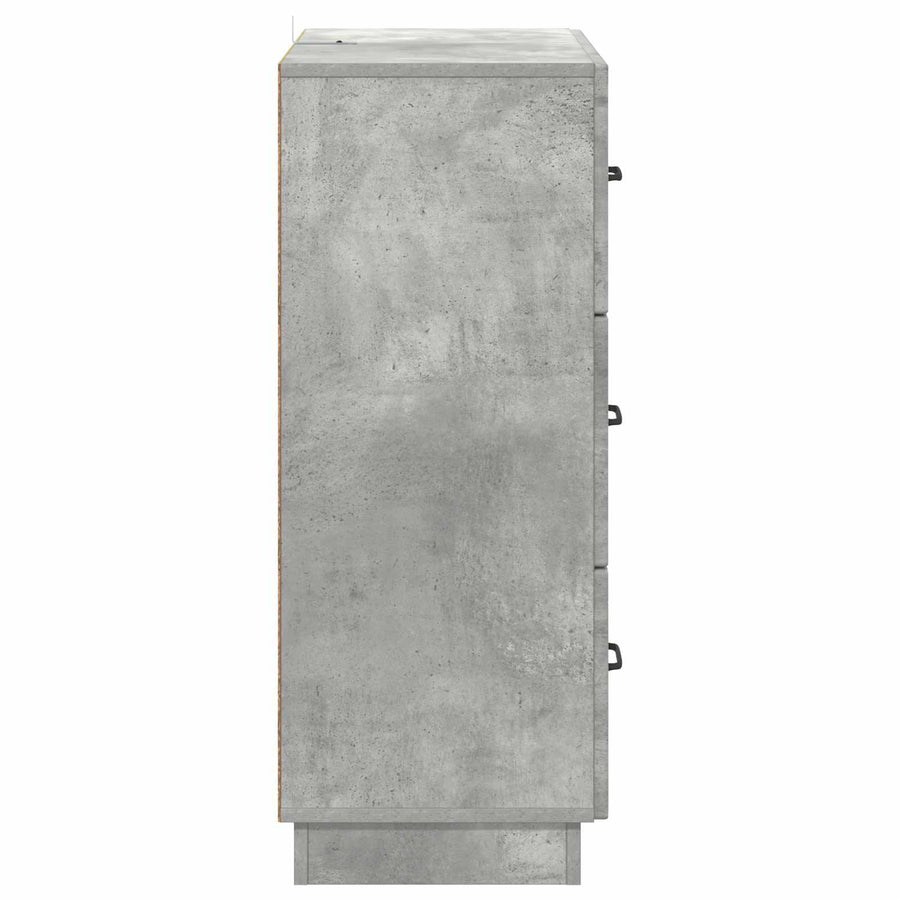 Ladenkast Betongrijs 66 x 34,5 x 87 cm Bewerkt hout
