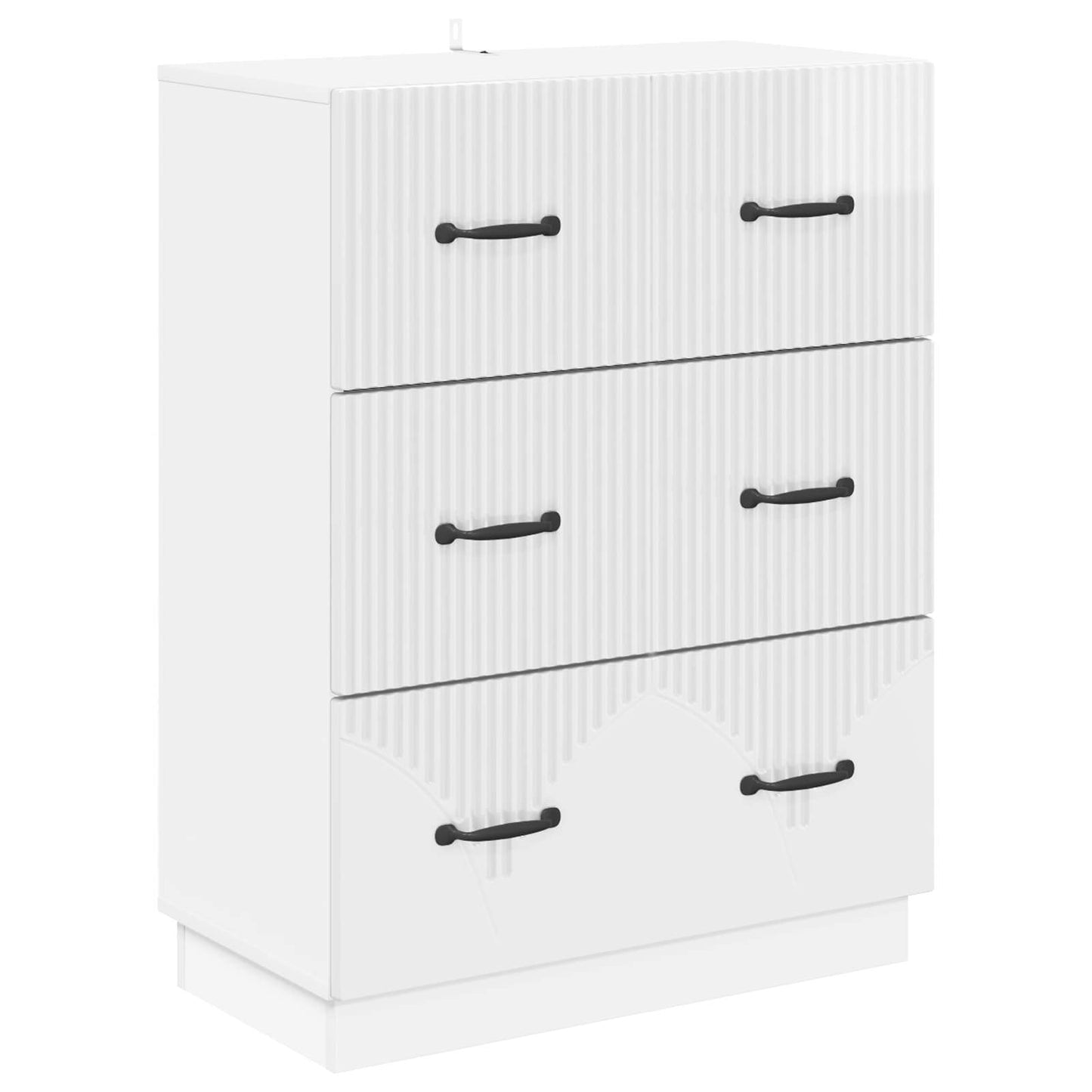 Ladenkast Hoogglans Wit 66 x 34,5 x 87 cm Bewerkt hout