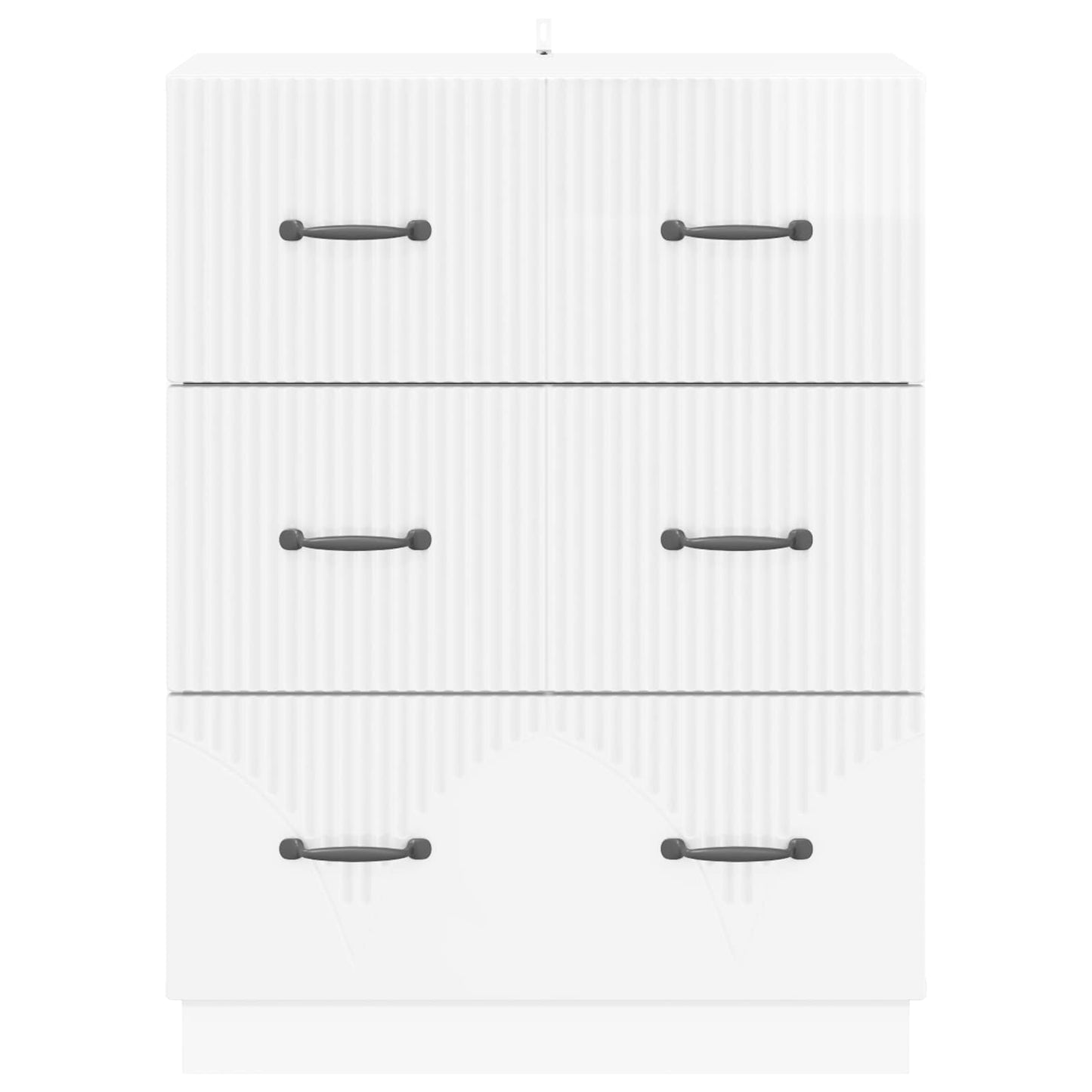 Ladenkast Hoogglans Wit 66 x 34,5 x 87 cm Bewerkt hout