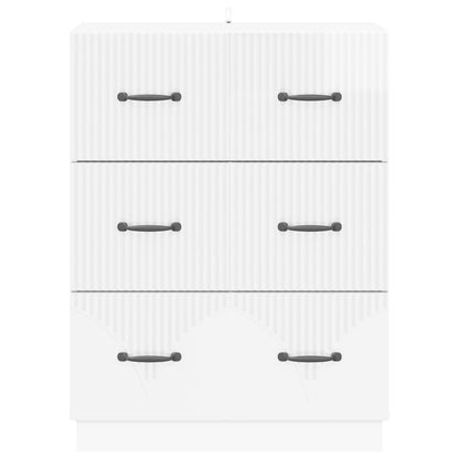 Ladenkast Hoogglans Wit 66 x 34,5 x 87 cm Bewerkt hout